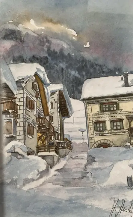 Ardez (Aquarell)
