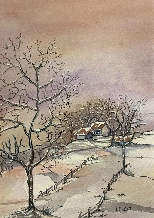 Winterzeit (Aquarell)