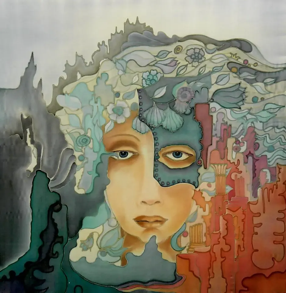 ohne Titel (Seidenmalerei)