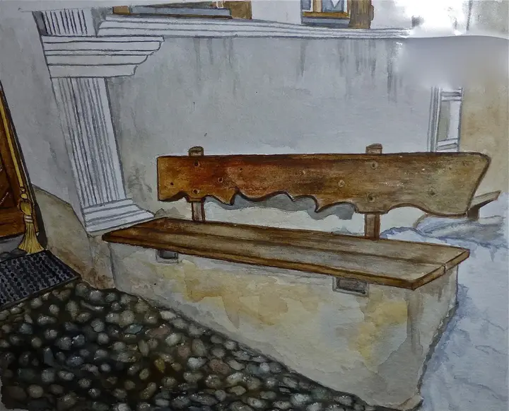 Ftan verkauft (Aquarell)