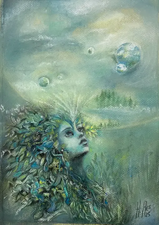 Seltsames Universum (Pastellkreide)