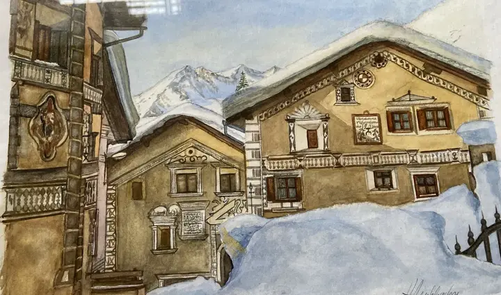 Ardez (Aquarell)