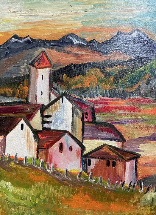 Dorf Öl (Ölbild)