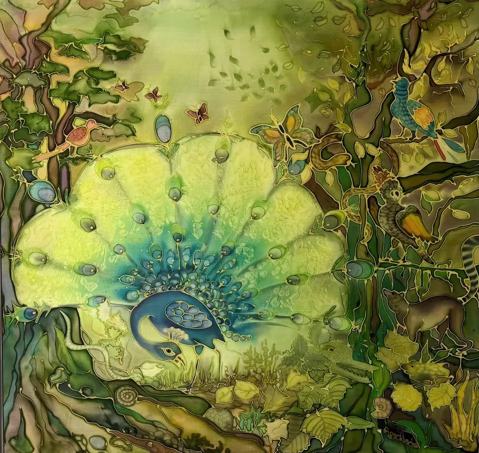 Pfau (Seidenmalerei)