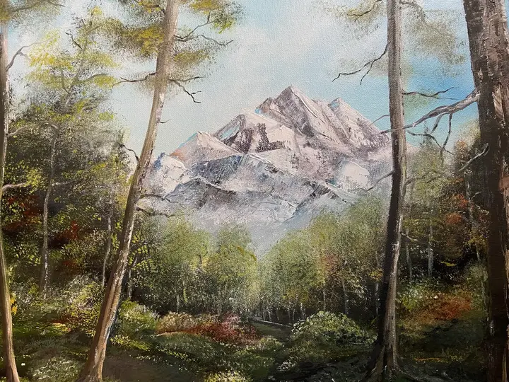Waldweg (Ölbild)